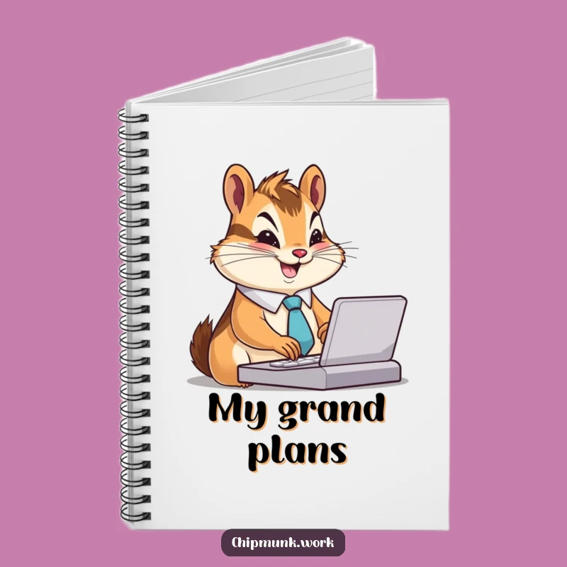 Funny Chipmunk Office Notebook: Busy Tie-Wearing Chipmunk Journal, Productivity Funny Gift!