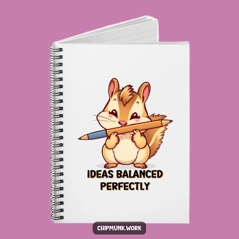 Funny Chipmunk Pen Balance Notebook: Playful Rodent's Witty Journal