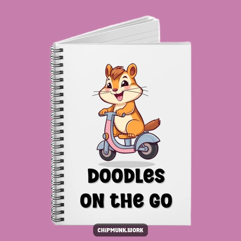 Funny Chipmunk Scooter Notebook: Jot Down Ideas with Hilarious Desk Chair Fun
