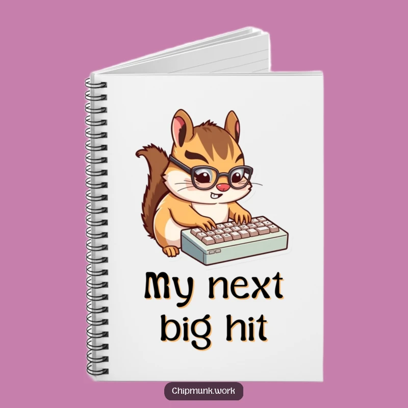 Funny Chipmunk Typist Notebook: Rodent Ideas, Creative Journal
