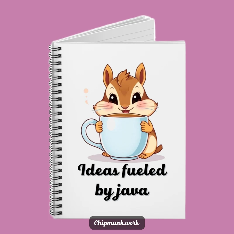 Funny Chipmunk Notebook: Wide-Eyed Coffee Lover Journal, Perfect Gift for Writers