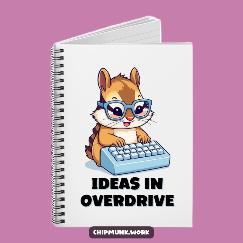 Funny Chipmunk Keyboard Notebook: Geeky Journal for Ideas, A Humorous Gift