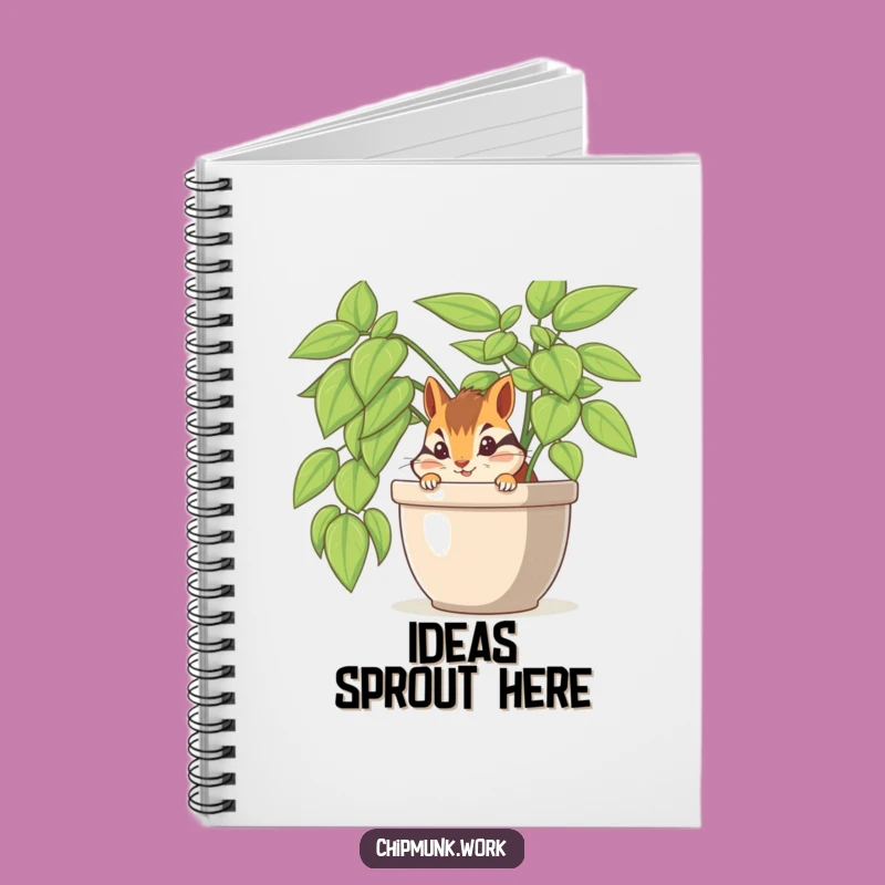 Funny Chipmunk Notebook: Jot Down Ideas with This Hilarious Office Plant Journal