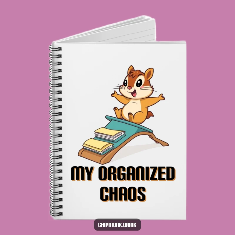 Funny Chipmunk File Folder Ramp Notebook: Jot Down Office Ideas