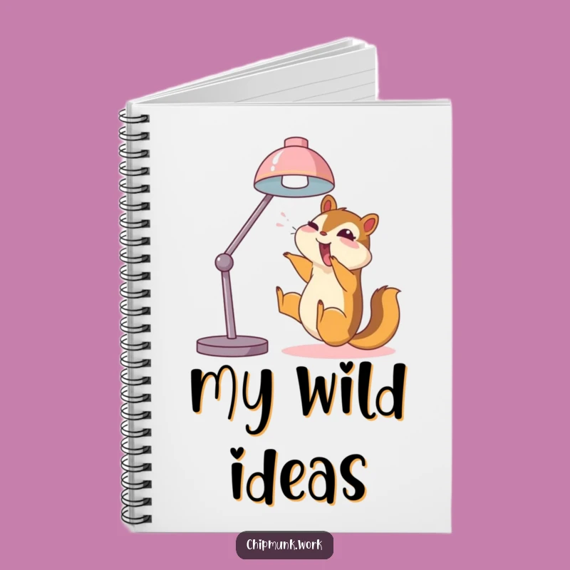 Funny Chipmunk Lamp Slide Notebook: Jot Down Ideas with Joy!