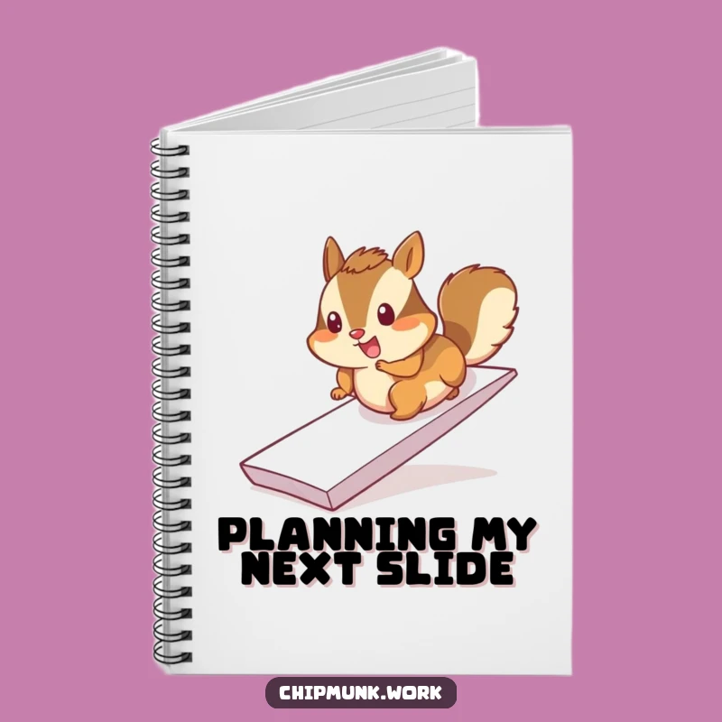 Funny Chipmunk Paper Ramp Slide Notebook - Cheerful Creative Journal Gift