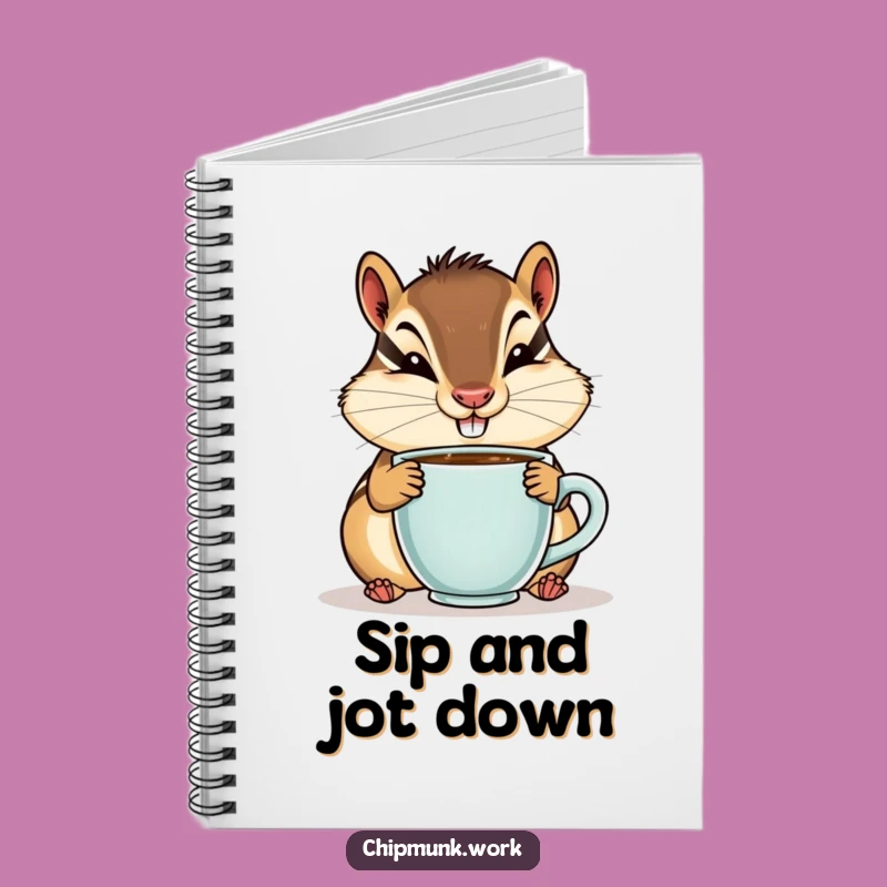 Funny Chipmunk Coffee Notes Journal - Goofy Sipper for Ideas