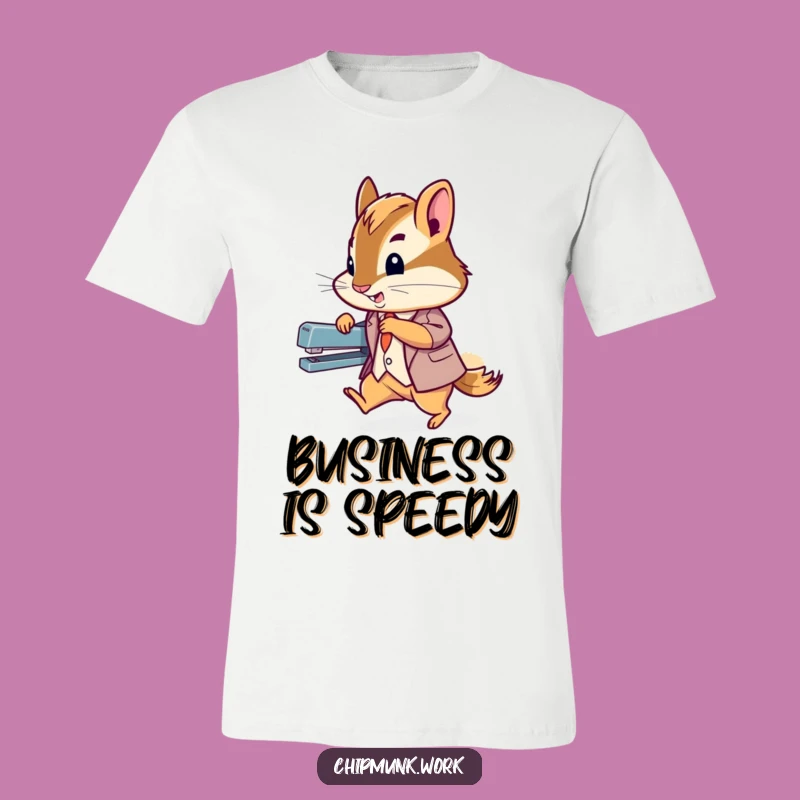 Funny Chipmunk Suit T-Shirt: Hilarious Tiny Executive Tee for Office Warriors