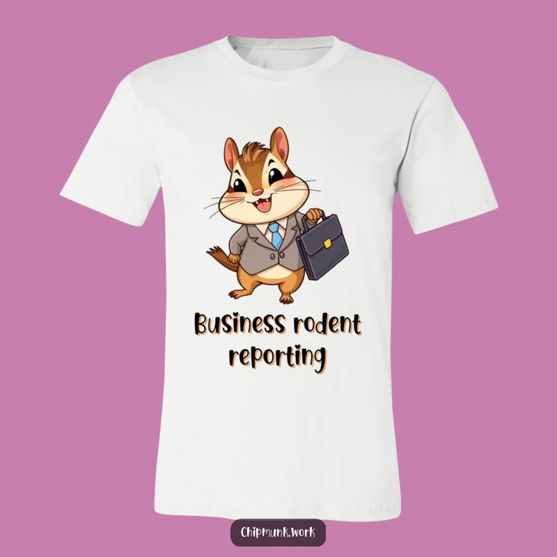 Funny Business Chipmunk T-Shirt: Dapper Rodent Entrepreneur Tee, An Awesome Funny Gift for Workers