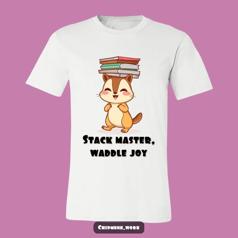 Funny Chipmunk Paper Balance T-Shirt: Juggling Life Fun