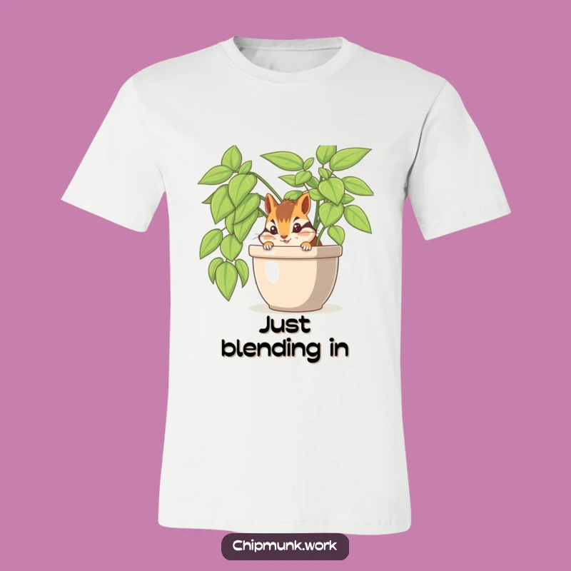 Funny Chipmunk Plant Tee: A Hilarious Gift for Nature Lovers and Office Jesters