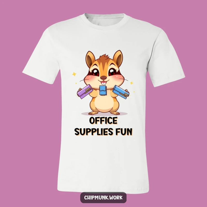 Funny Juggling Chipmunk T-Shirt - Office Chaos Humor Tee