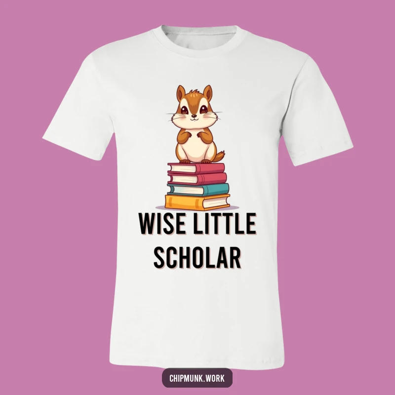 Funny Scholar Chipmunk T-Shirt: Hilarious Reader Gift for Book Nerds!