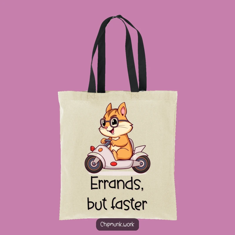 Funny Chipmunk Race Tote: Carry Your Essentials with Hilarious Speed