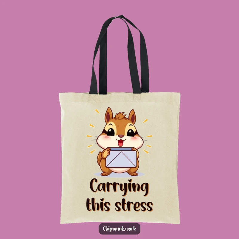 Funny Chipmunk Inbox Tote Bag: Hilarious Carry-All for Your Digital Clutter