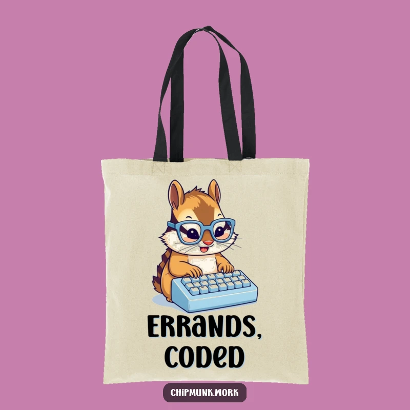 Funny Chipmunk Keyboard Tote: Carry Your Essentials with Humorous Style, A Gift
