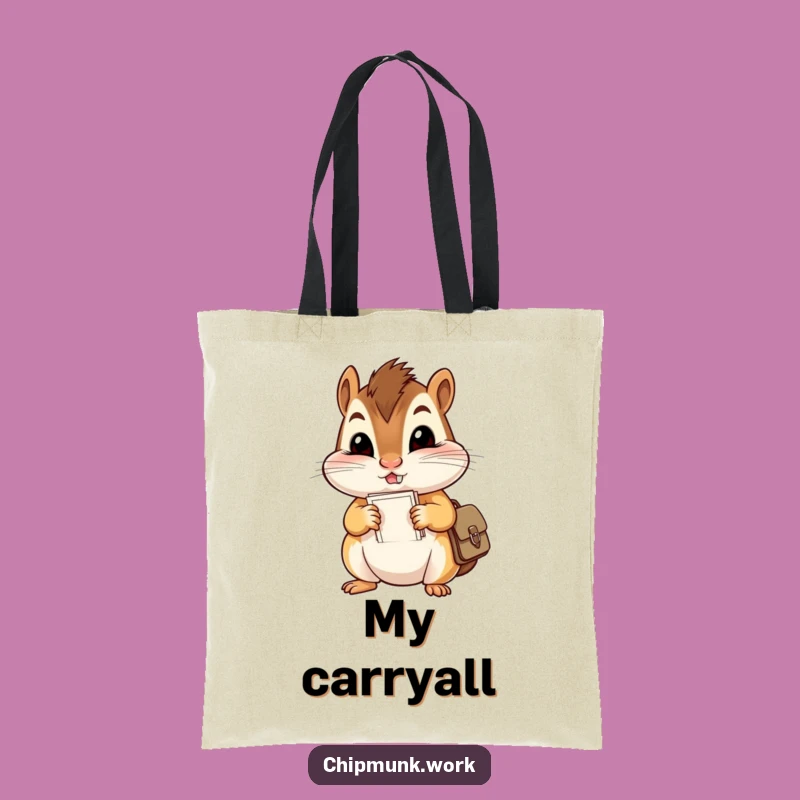 Funny Chipmunk Paper Satchel Tote Bag: Carry Your Laughs in Style!